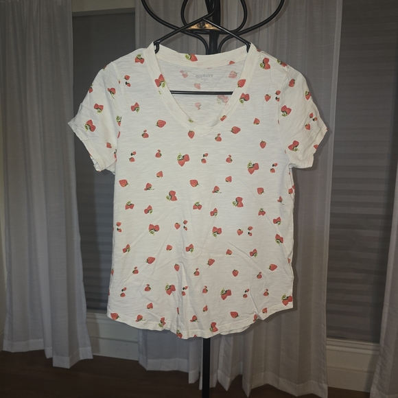 Old Navy Strawberry Print Short Sleeve Tee - Picture 2 of 7